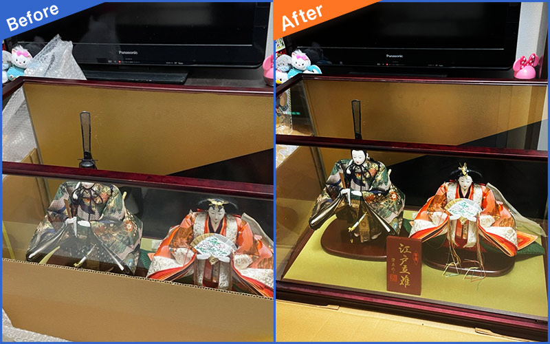 ひな人形ケースのBefore&After画像