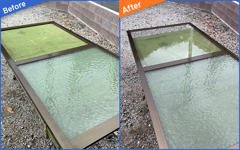 片方のガラスが割れてなくなっている画像のBefore&After画像