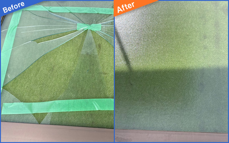 透明ガラスからすりガラスへの変更したBefore&After画像