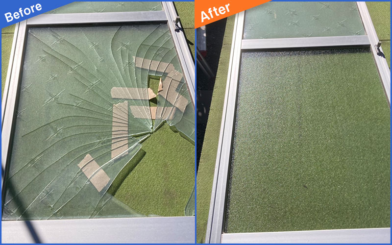 割れた窓のBefore&After画像