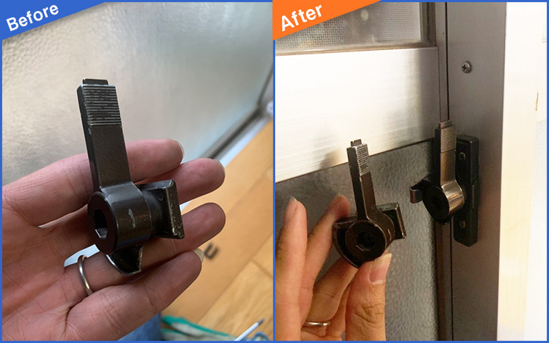 黒い窓の鍵のBefore&After画像