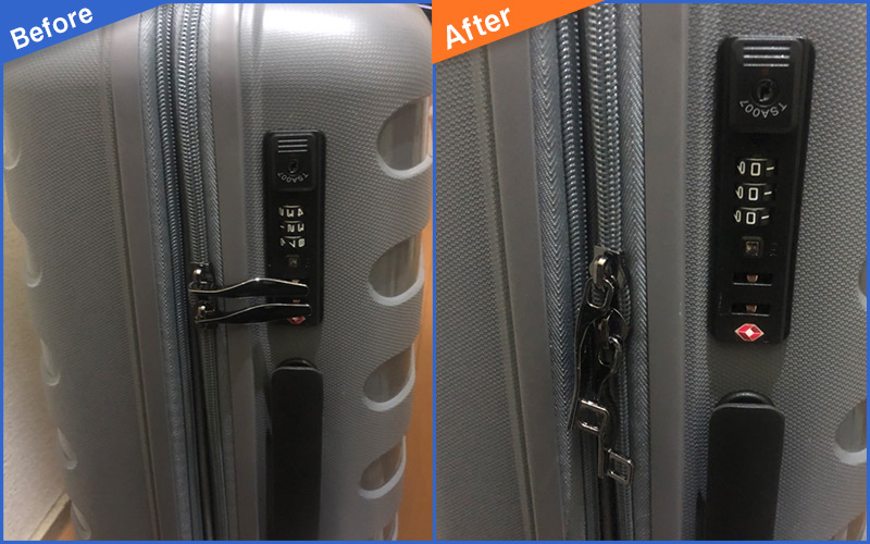 灰色のスーツケースのBefore&After画像