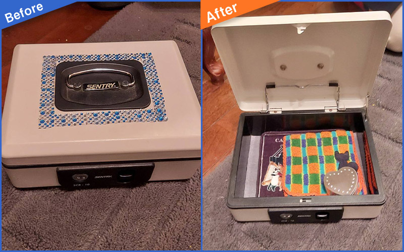小さな金庫の鍵のBefore&After画像