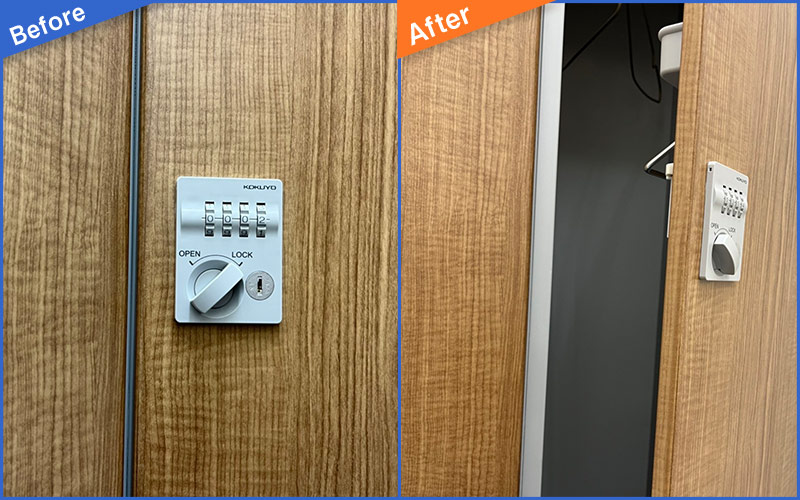 木製ロッカーキーのBefore&After画像