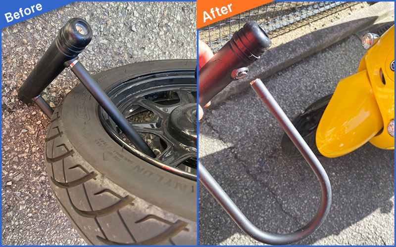 原付バイクのタイヤのBefore&After画像