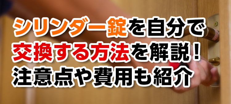 【鍵交換】シリンダー錠を自分で交換する方法を解説！注意点や費用も紹介