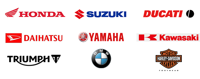 HONDA・SUZUKI・DUCATI・DAIHATSU・YAMAHA・Kawasaki・TRIUMPH・BMW・Harley-Davidson